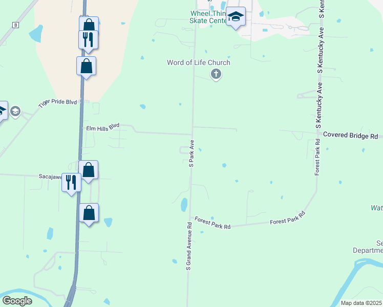 map of restaurants, bars, coffee shops, grocery stores, and more near 199 Villa Dr in Sedalia
