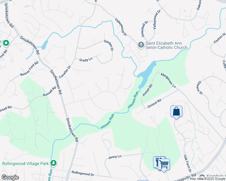 map of restaurants, bars, coffee shops, grocery stores, and more near 3248 Chancellor Drive in Woodbridge