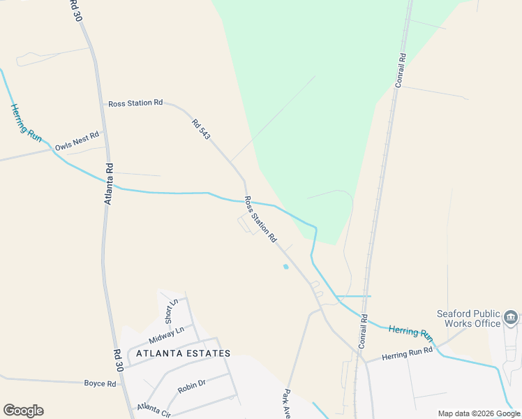 map of restaurants, bars, coffee shops, grocery stores, and more near 23099 Ross Station Road in Seaford