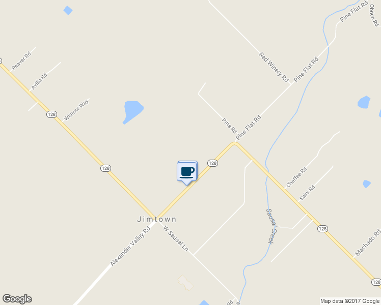 map of restaurants, bars, coffee shops, grocery stores, and more near 6800 California 128 in Healdsburg