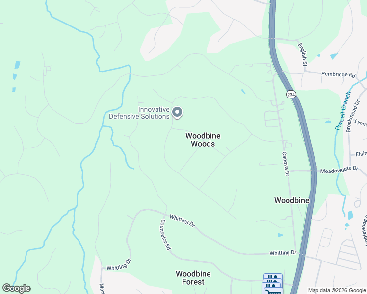 map of restaurants, bars, coffee shops, grocery stores, and more near 13054 Hyla Drive in Manassas