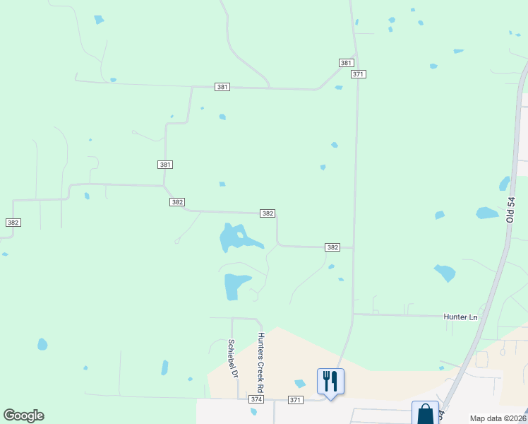 map of restaurants, bars, coffee shops, grocery stores, and more near 2056 County Road 382 in Holts Summit