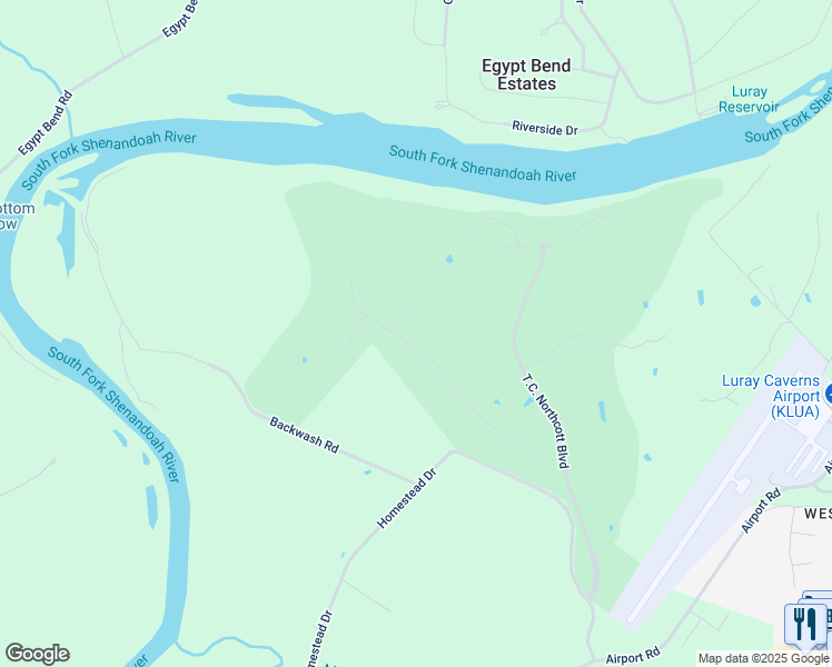 map of restaurants, bars, coffee shops, grocery stores, and more near 494 Beall Avenue in Luray