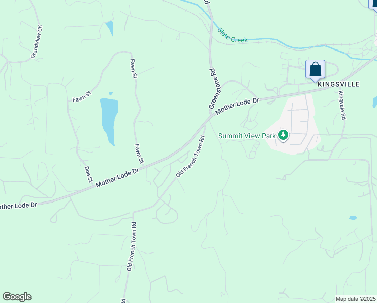 map of restaurants, bars, coffee shops, grocery stores, and more near 4700 Old French Town Road in Shingle Springs