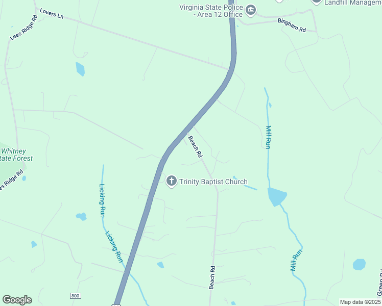 map of restaurants, bars, coffee shops, grocery stores, and more near 6891 Beach Road in Warrenton