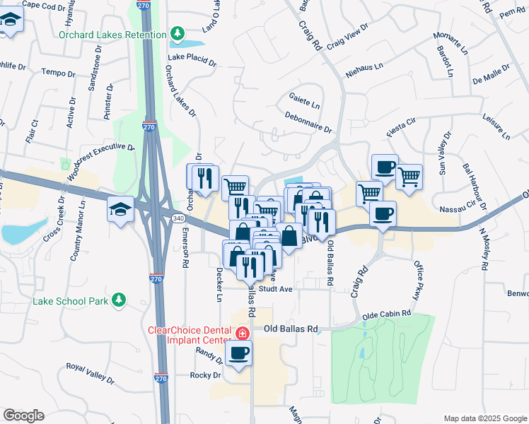 8 North New Ballas Road Creve Coeur Mo Walk Score
