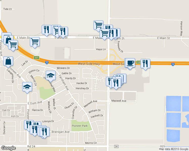 map of restaurants, bars, coffee shops, grocery stores, and more near 1949 Vaca Court in Woodland