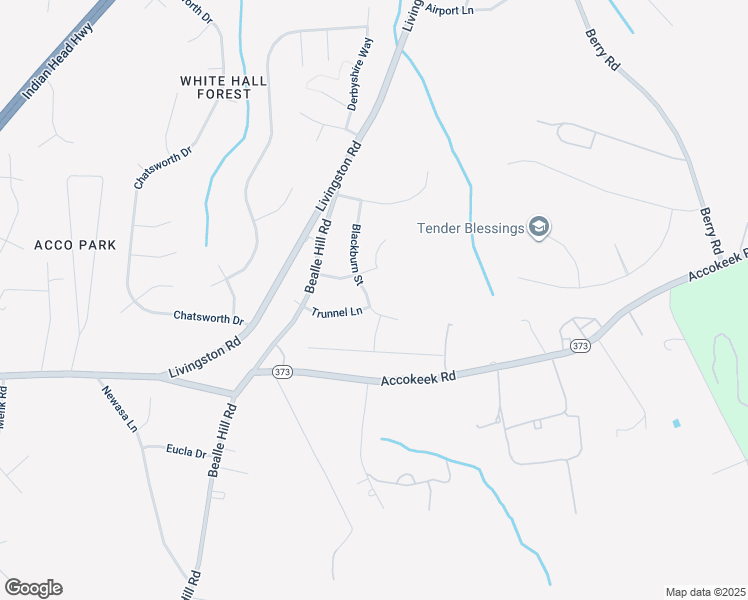 map of restaurants, bars, coffee shops, grocery stores, and more near 15808 Blackburn Street in Accokeek
