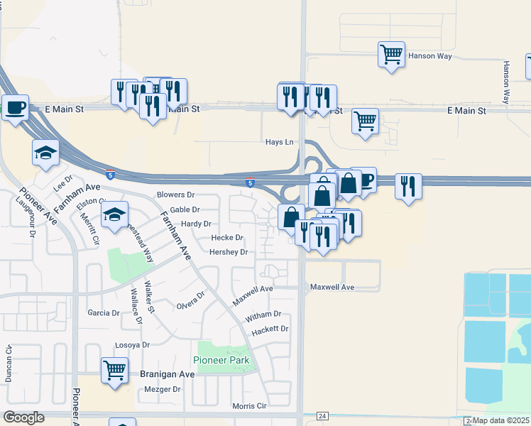 map of restaurants, bars, coffee shops, grocery stores, and more near 1956 Savala Court in Woodland
