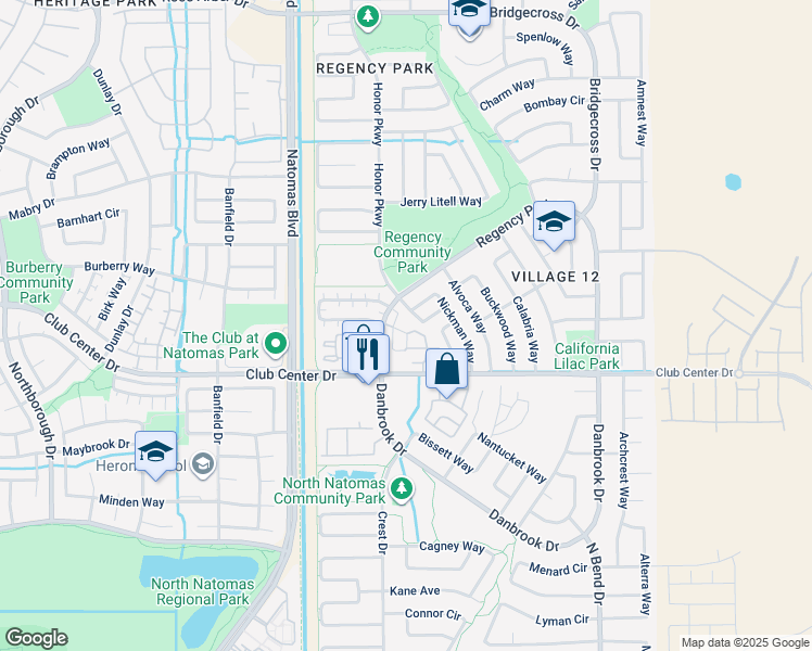 map of restaurants, bars, coffee shops, grocery stores, and more near 1876 Spaletta Way in Sacramento