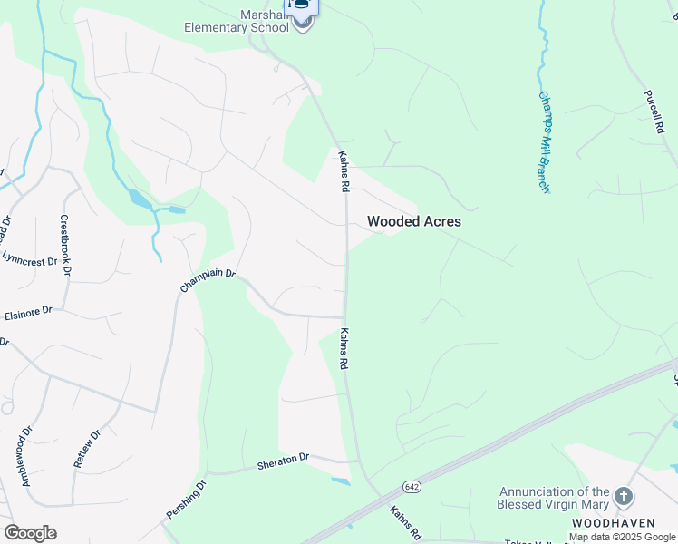 map of restaurants, bars, coffee shops, grocery stores, and more near 7201 Danny Lane in Manassas