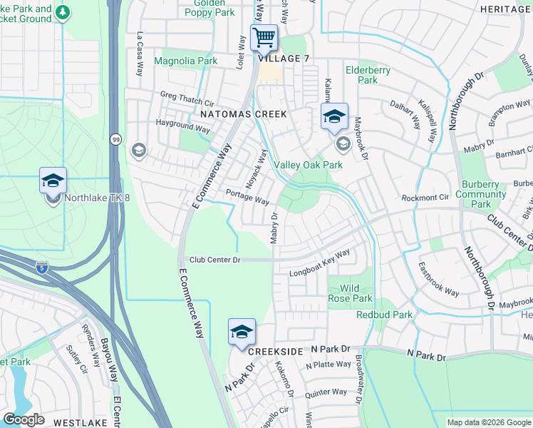 map of restaurants, bars, coffee shops, grocery stores, and more near 5232 Sun Chaser Way in Sacramento