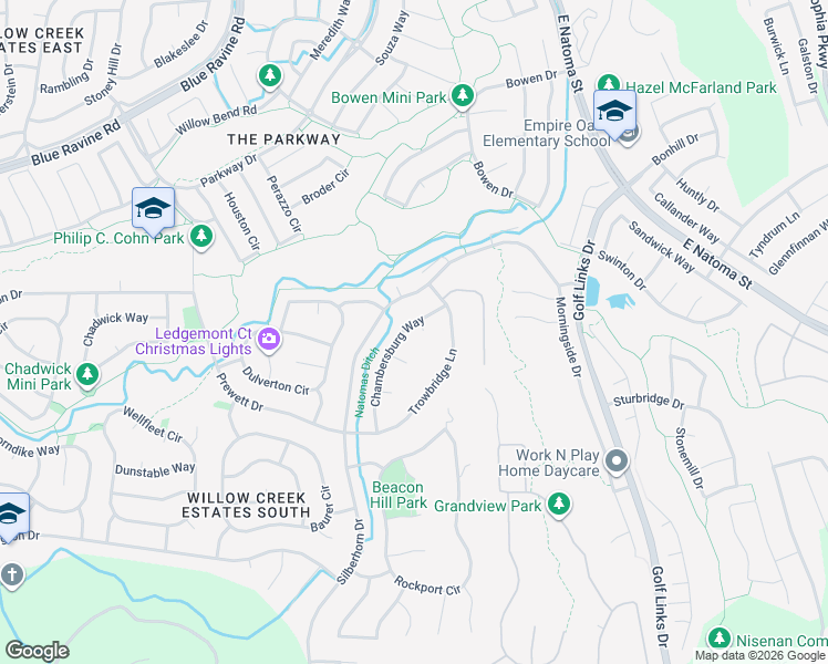 map of restaurants, bars, coffee shops, grocery stores, and more near 155 Chambersburg Way in Folsom