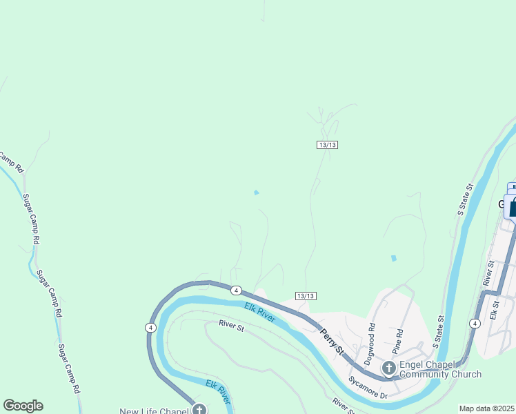 map of restaurants, bars, coffee shops, grocery stores, and more near 810 Elk River Road in Gassaway