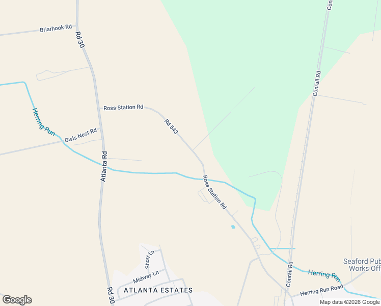 map of restaurants, bars, coffee shops, grocery stores, and more near 23036 Ross Station Road in Seaford