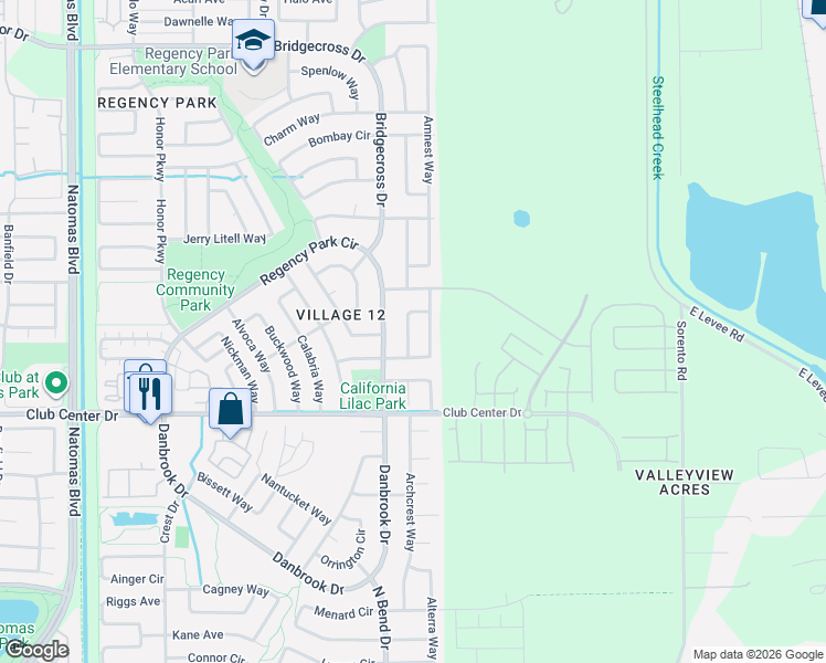 map of restaurants, bars, coffee shops, grocery stores, and more near 1457 Dreamy Way in Sacramento