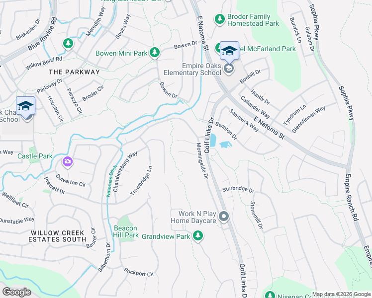 map of restaurants, bars, coffee shops, grocery stores, and more near 1827 Orchard Terrace Court in Folsom