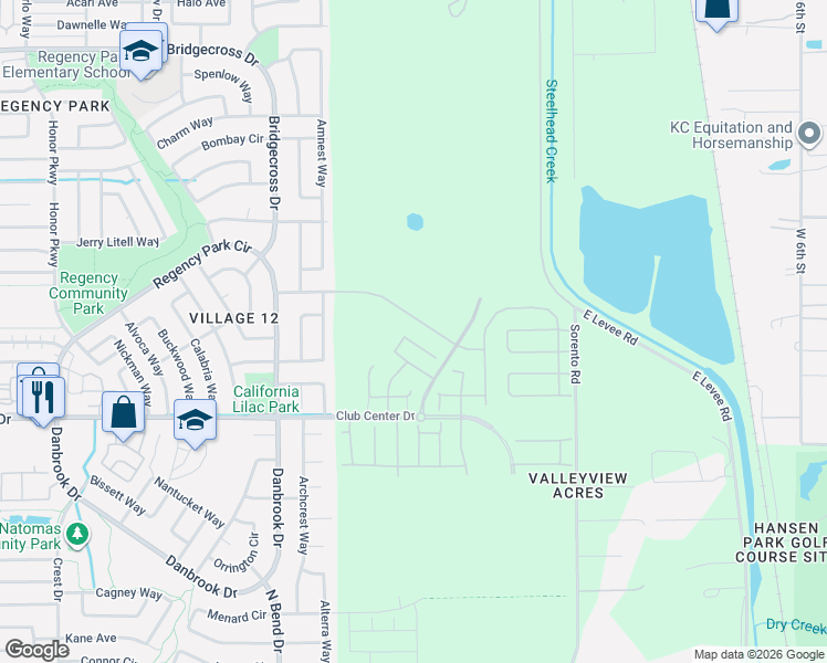 map of restaurants, bars, coffee shops, grocery stores, and more near 1462 Dreamy Way in Sacramento