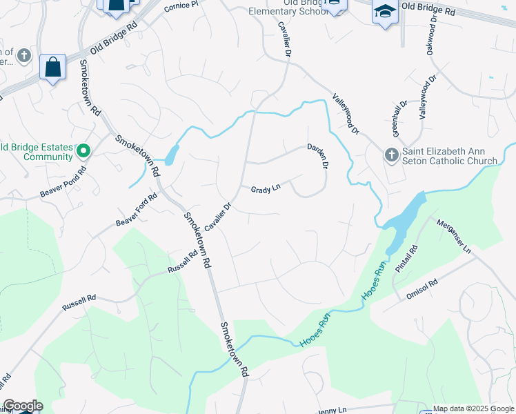map of restaurants, bars, coffee shops, grocery stores, and more near 12577 McIntire Dr in Woodbridge