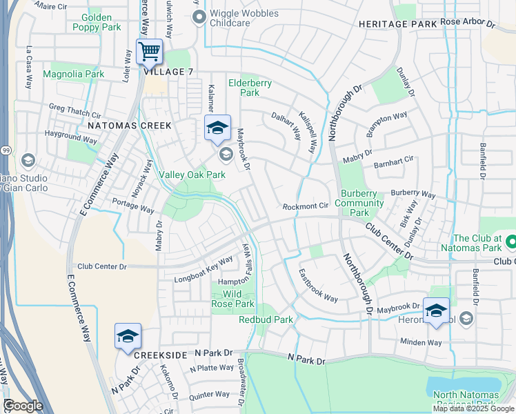 map of restaurants, bars, coffee shops, grocery stores, and more near 5412 Washoe Street in Sacramento