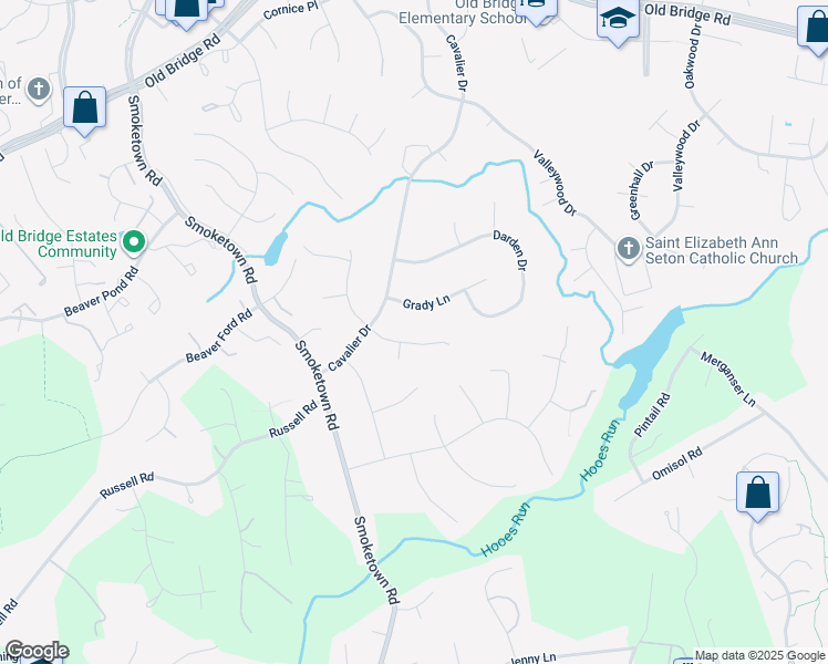 map of restaurants, bars, coffee shops, grocery stores, and more near 12577 McIntire Dr in Woodbridge