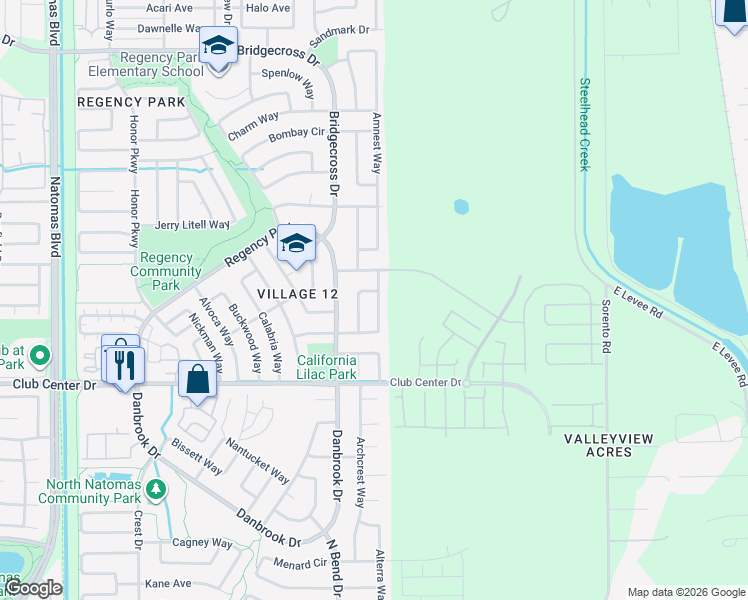 map of restaurants, bars, coffee shops, grocery stores, and more near 1457 Dreamy Way in Sacramento
