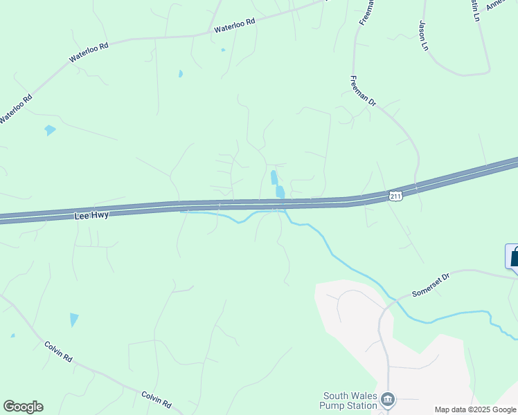 map of restaurants, bars, coffee shops, grocery stores, and more near Lee Highway in Amissville