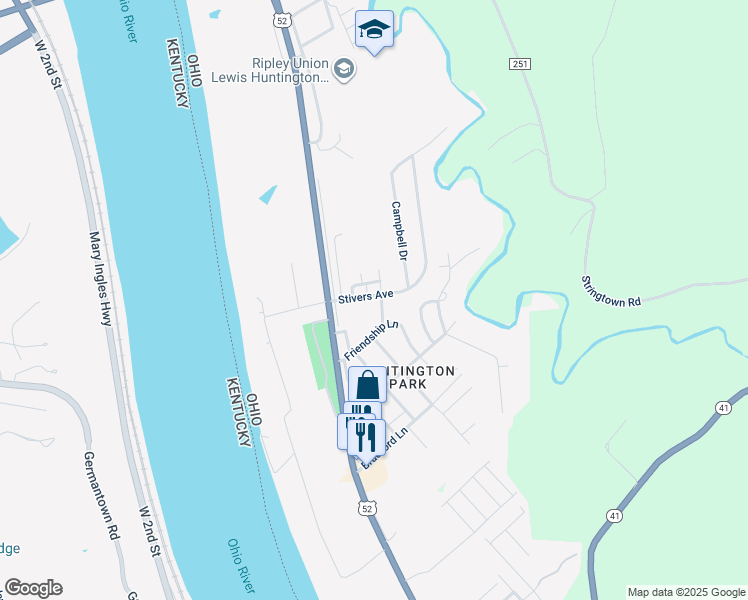 map of restaurants, bars, coffee shops, grocery stores, and more near 1855 Campbell Drive in Aberdeen