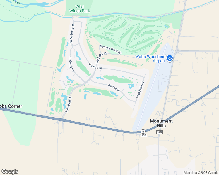 map of restaurants, bars, coffee shops, grocery stores, and more near 33781 Pintail Street in Woodland
