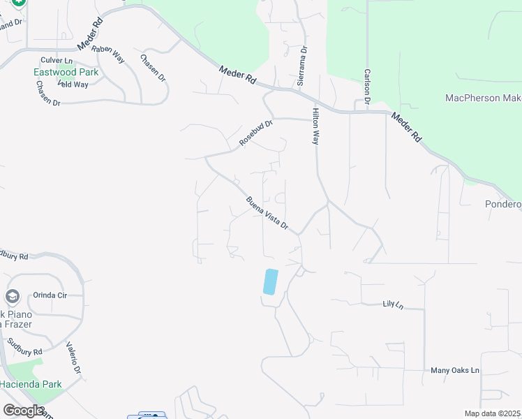 map of restaurants, bars, coffee shops, grocery stores, and more near 3551 Buena Vista Drive in Shingle Springs