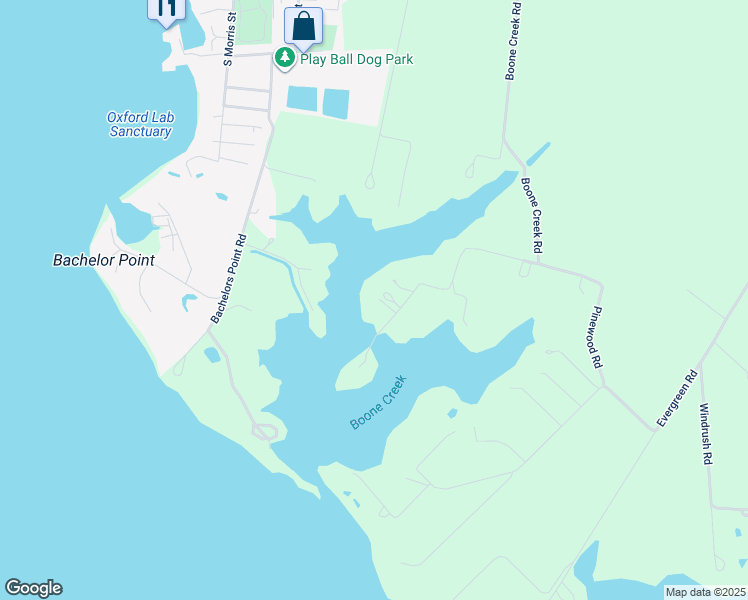 map of restaurants, bars, coffee shops, grocery stores, and more near 4500 Boone Creek Road in Oxford