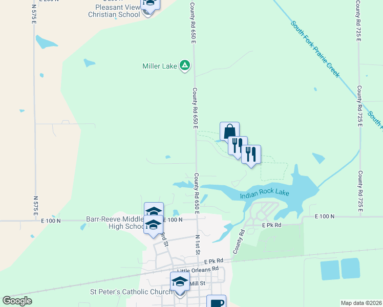 map of restaurants, bars, coffee shops, grocery stores, and more near 1379 North 650 East in Montgomery