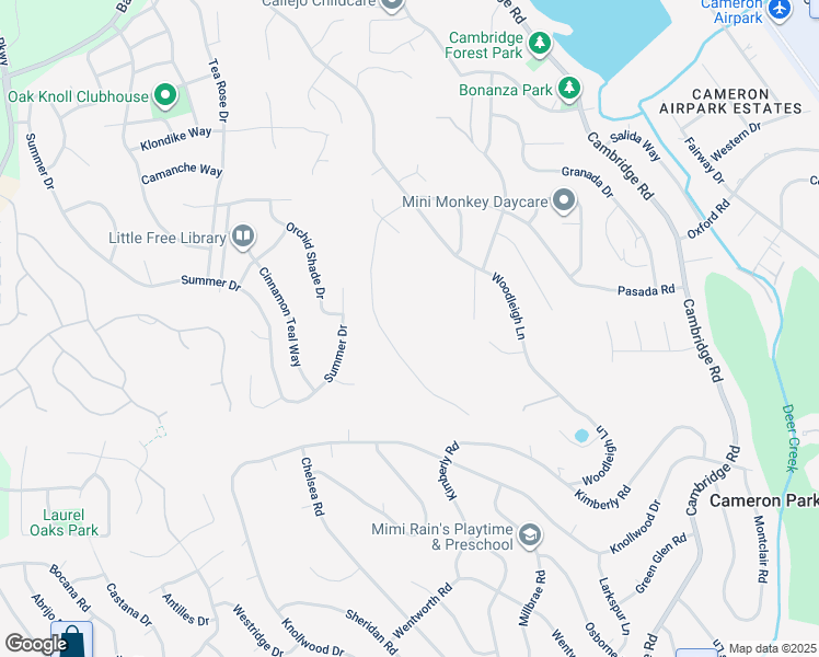 map of restaurants, bars, coffee shops, grocery stores, and more near 3341 Rancho Tierra Court in Cameron Park