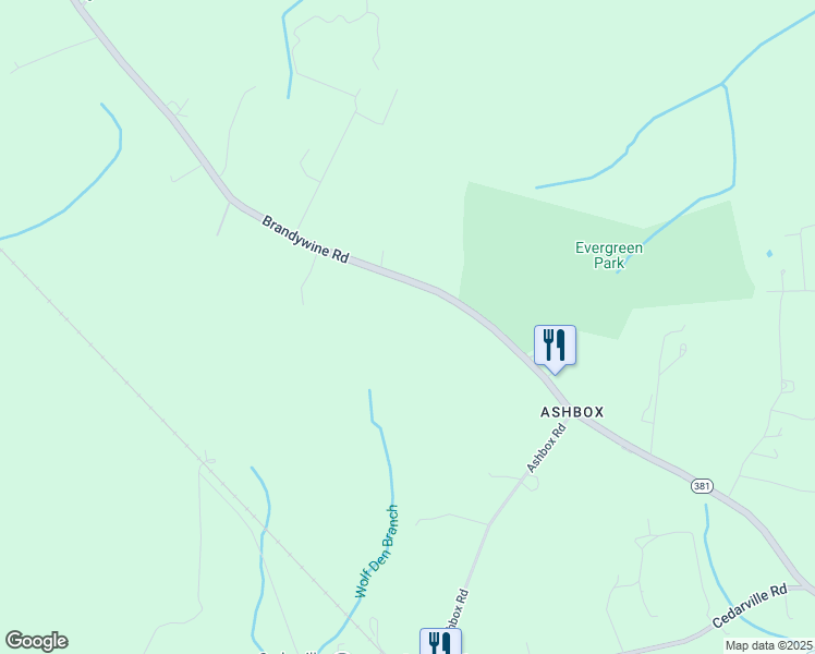 map of restaurants, bars, coffee shops, grocery stores, and more near in Brandywine