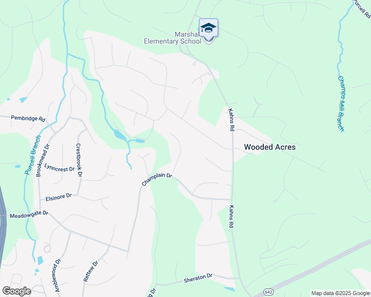 map of restaurants, bars, coffee shops, grocery stores, and more near 7434 Goshen Court in Manassas