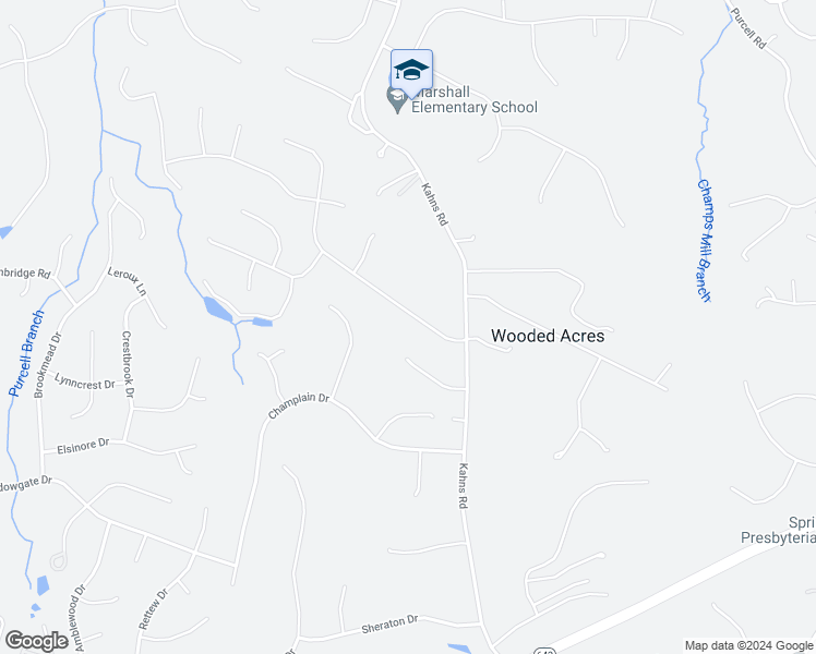 map of restaurants, bars, coffee shops, grocery stores, and more near 7213 Ridgeway Drive in Manassas