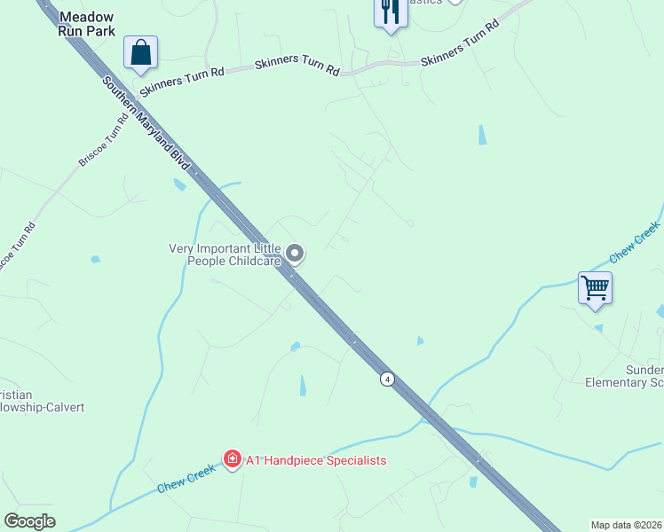 map of restaurants, bars, coffee shops, grocery stores, and more near 920 Busters Lane in Owings