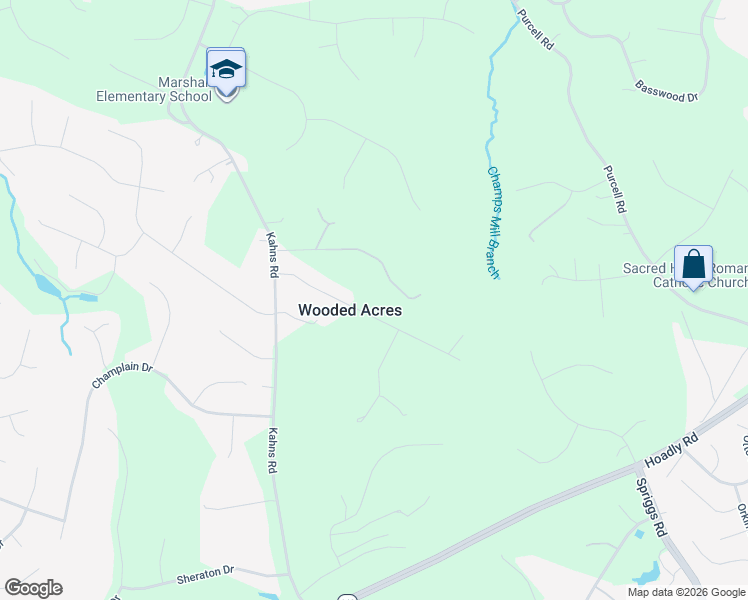 map of restaurants, bars, coffee shops, grocery stores, and more near 6918 Harvey Road in Manassas