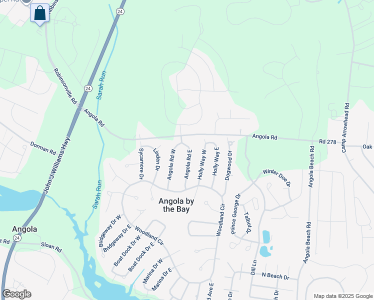 map of restaurants, bars, coffee shops, grocery stores, and more near 22832 Angola Road East in Lewes
