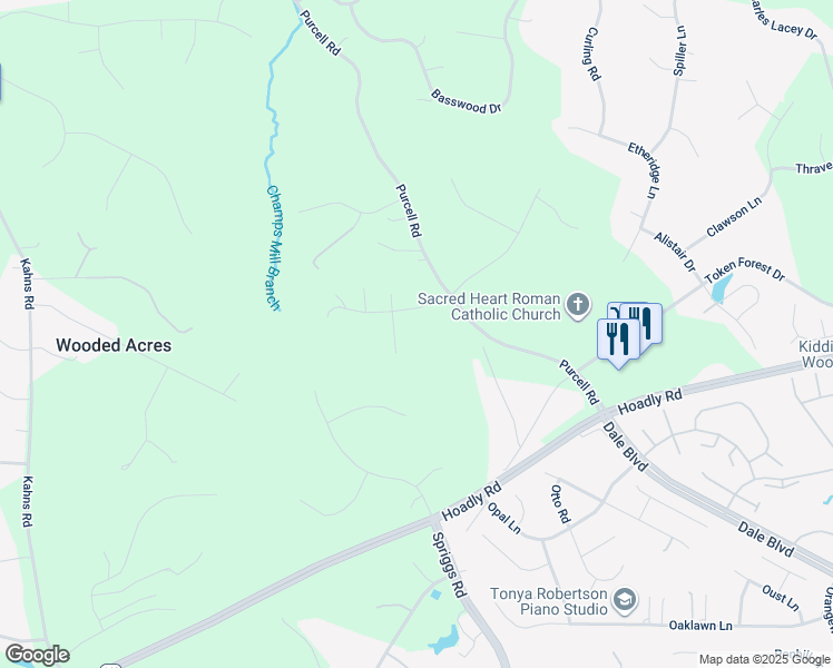 map of restaurants, bars, coffee shops, grocery stores, and more near 12905 Eleanor Court in Manassas