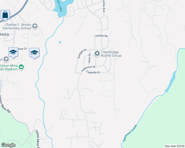map of restaurants, bars, coffee shops, grocery stores, and more near 558 Cappella Drive in Diamond Springs
