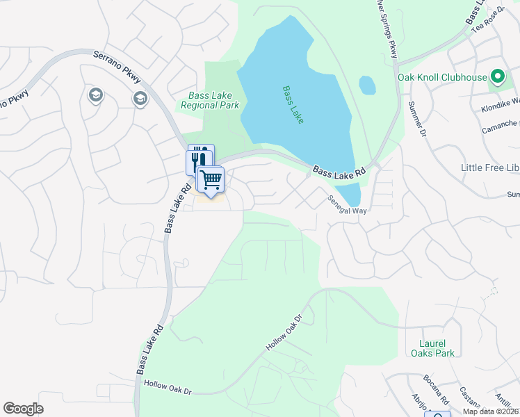 map of restaurants, bars, coffee shops, grocery stores, and more near 3012 Whistling Way in El Dorado Hills