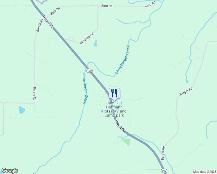 map of restaurants, bars, coffee shops, grocery stores, and more near Eldringhoff Lane in Berger