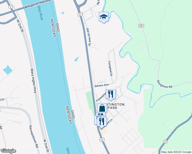 map of restaurants, bars, coffee shops, grocery stores, and more near 1890 Vista Circle in Aberdeen