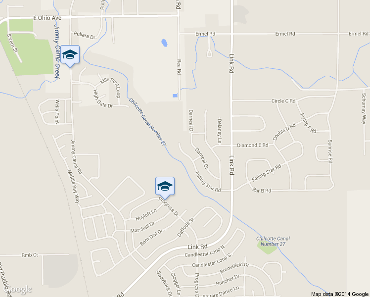 map of restaurants, bars, coffee shops, grocery stores, and more near 11260 Falling Star Road in Fountain