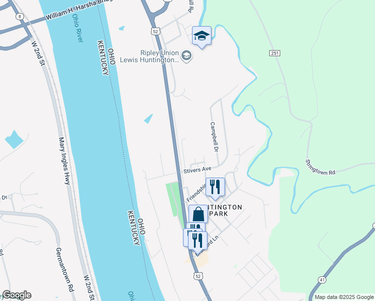 map of restaurants, bars, coffee shops, grocery stores, and more near 1890 Vista Circle in Aberdeen