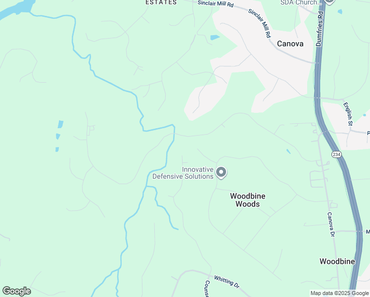 map of restaurants, bars, coffee shops, grocery stores, and more near 8172 Counselor Road in Manassas