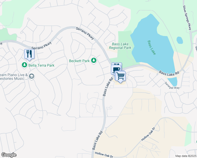map of restaurants, bars, coffee shops, grocery stores, and more near 508 San Marco Place in El Dorado Hills