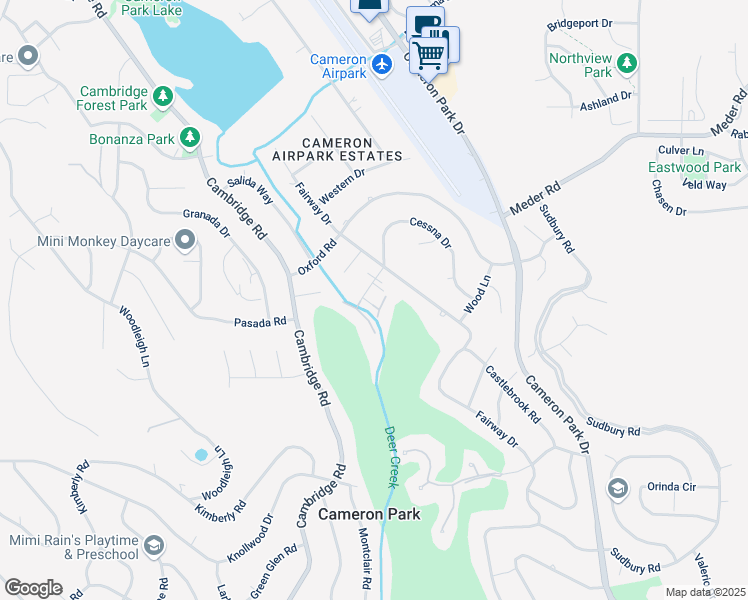 map of restaurants, bars, coffee shops, grocery stores, and more near 3603 Dita Drive in Cameron Park