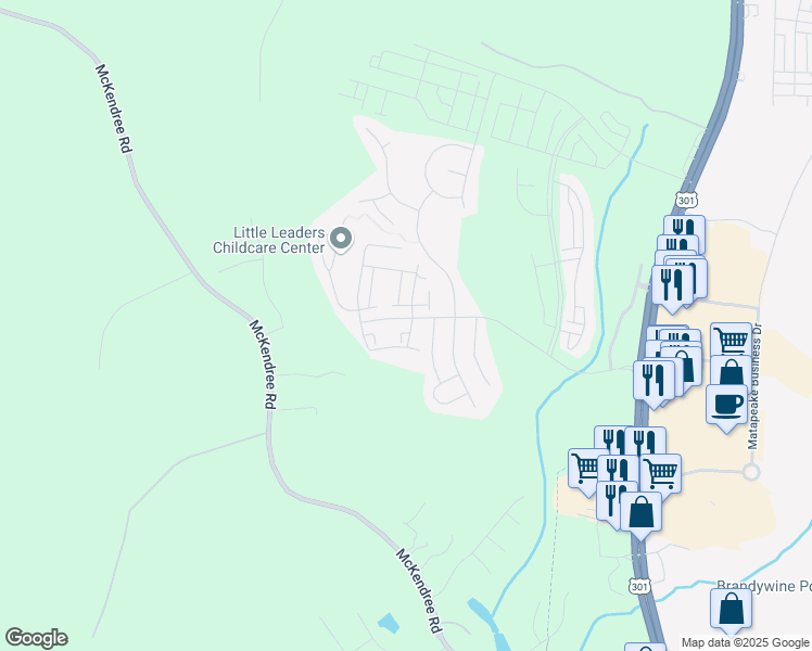 map of restaurants, bars, coffee shops, grocery stores, and more near 7035 Chadds Ford Drive in Brandywine